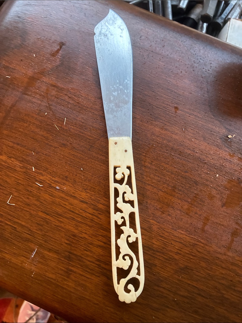 Norwegian Vintage Hand Carved Serving Knife
